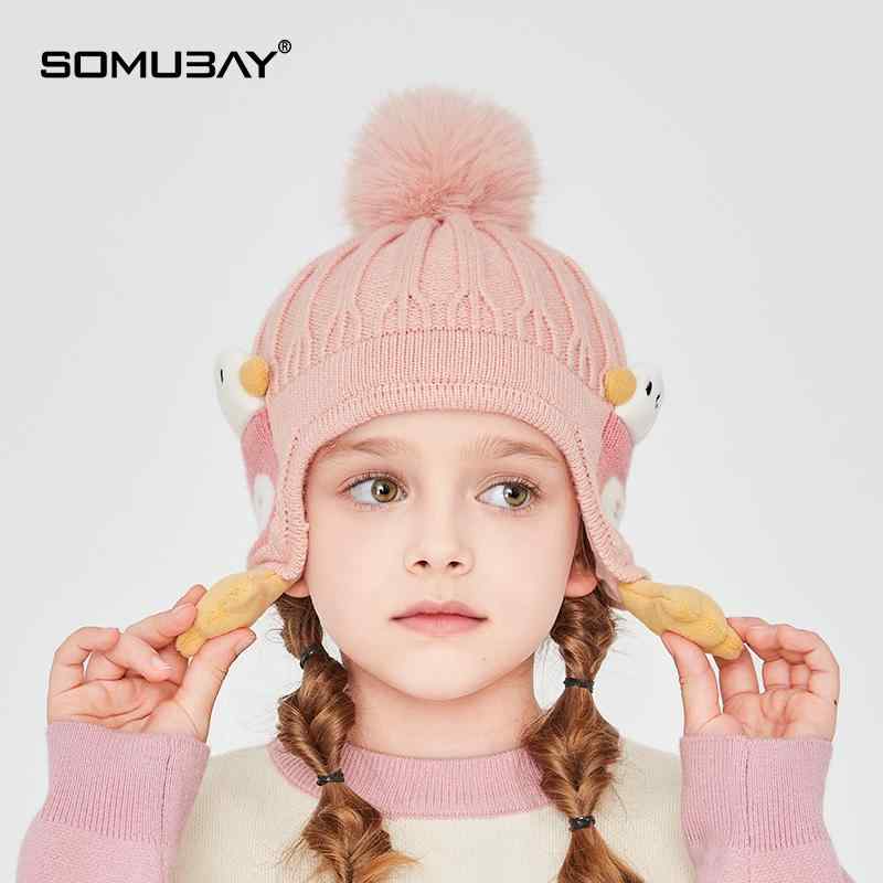 ニット帽 子供 ベビー キッズ 男の子 女の子 男女兼用 キャラクター かわいい ポップ 秋冬 防寒 あったか 保温 防風 耳当て付き ポリエステル 伸縮性 丸型 つばなし お出かけ 普段使い ピンク ベージュ カーキ ネイビー