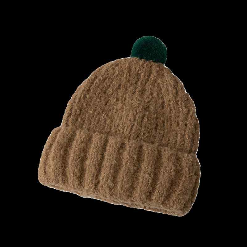 ニット帽 キッズ 男の子 女の子 男女兼用 秋冬 防寒 あったか ポンポン 切り替え 韓国 カジュアル 普段..