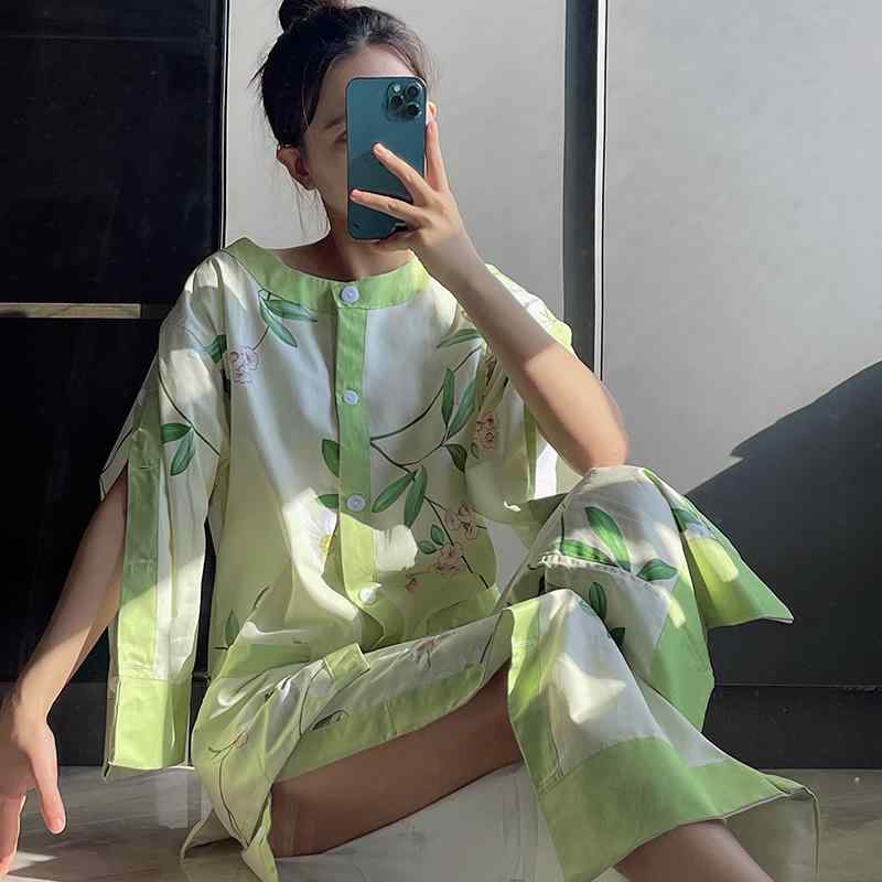 施術着 男女兼用 メンズ レディース 綿 前後開き ボタン留め ロング丈 セットアップ カーディガン ゆったり マッサージ よもぎ蒸し 艾灸 かっさ リラックスウェア 湯上がり 部屋着