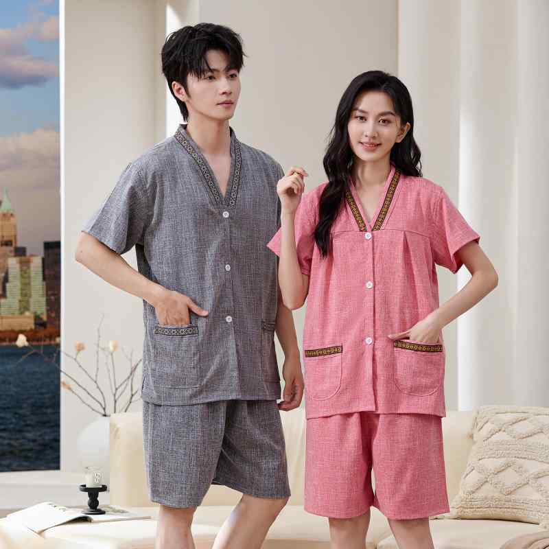 施術着 レディース メンズ 鍼灸 艾灸 マッサージ 用 東洋 前後開き 背中ボタン ストレッチ コットン 伸..