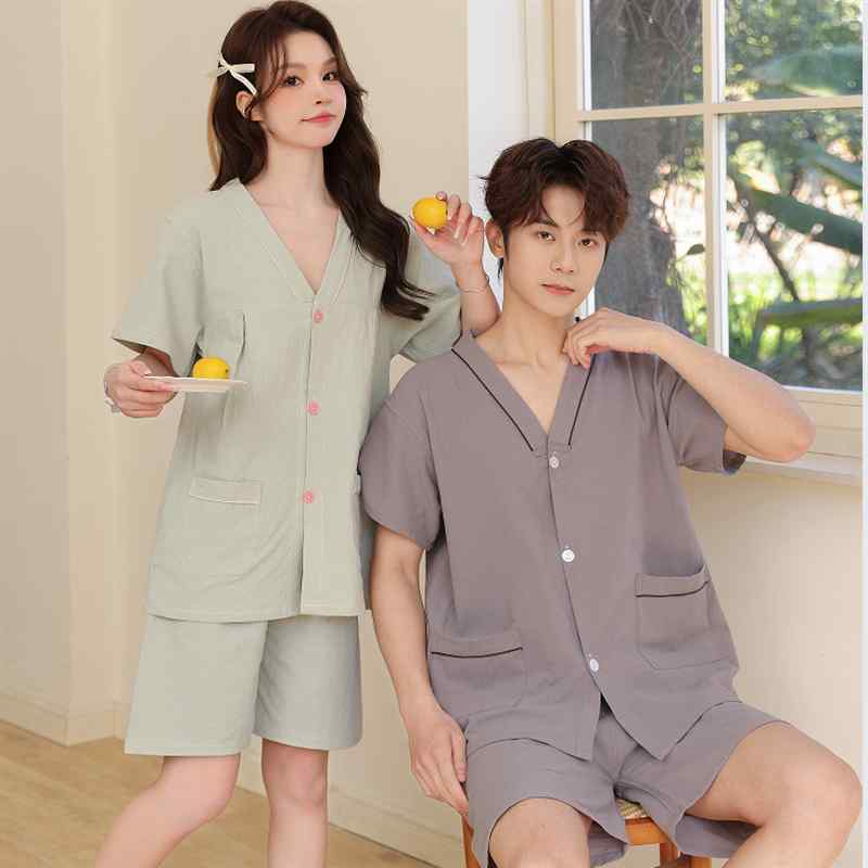 鍼灸服 男女兼用 メンズ レディース 綿 前後開閉ボタン 大きいサイズ ゆったり 上下セット 着 施術着 マッサージ 整体 カッサ リラックスウェア