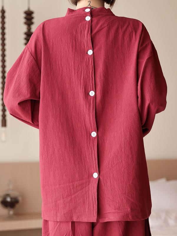 施術着 男女兼用 メンズ レディース よもぎ蒸し 温灸 カッピング マッサージ 鍼灸用 綿 前後開閉式 サイドオープン ホームケア ルームウェア 長袖 長ズボン...