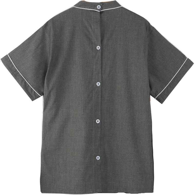 エステウェア レディース メンズ 半袖 バックボタン トップス 高級感 スパ マッサージ 施術用 リラクゼ..