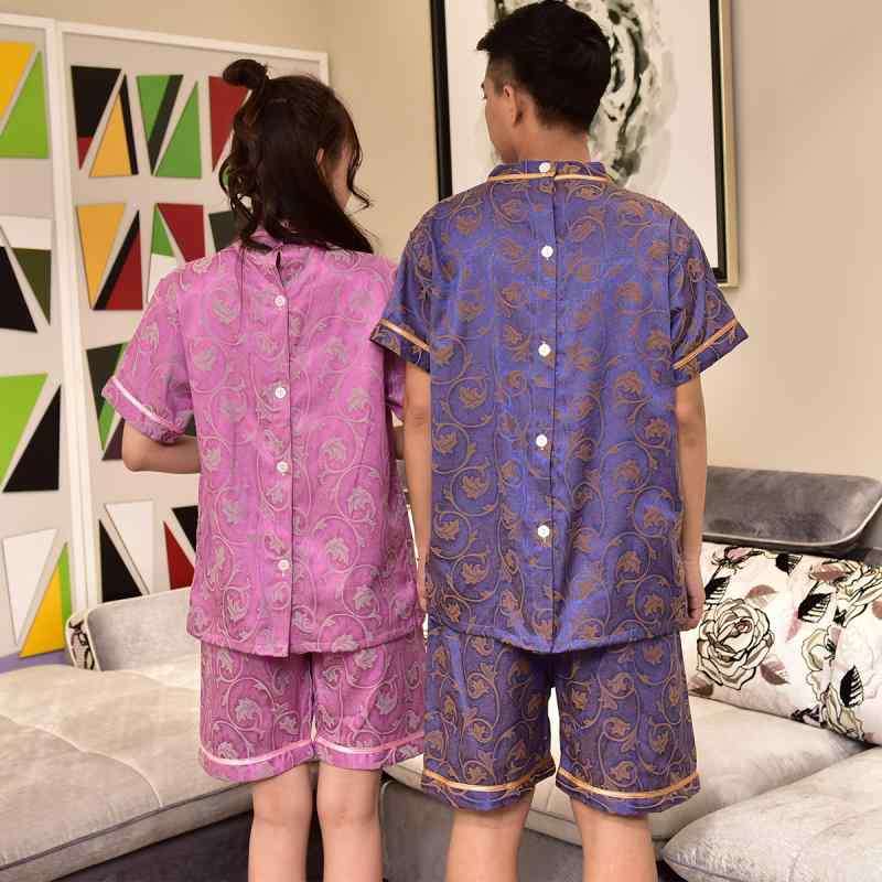 施術着 男女兼用 メンズ レディース よもぎ灸 かっさ 吸玉 エステ マッサージ トリートメントウェア 前後開き 背中開き ガウン 羽織り 綿 再生繊維 ボタン留め