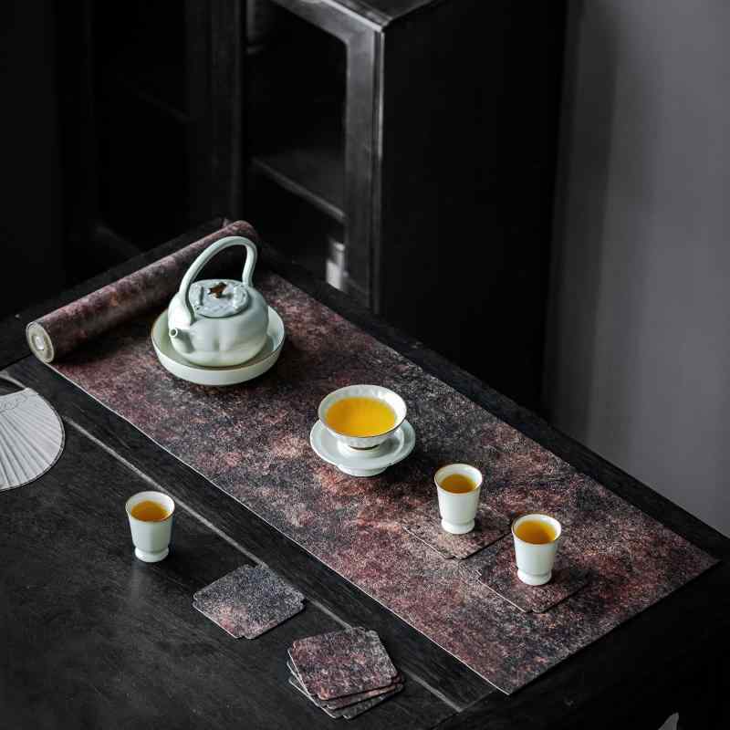 テーブルランナー 帯 マイクロファイバー 布製 和モダン 禅スタイル 侘び寂び風 防水 ティーマット 茶..