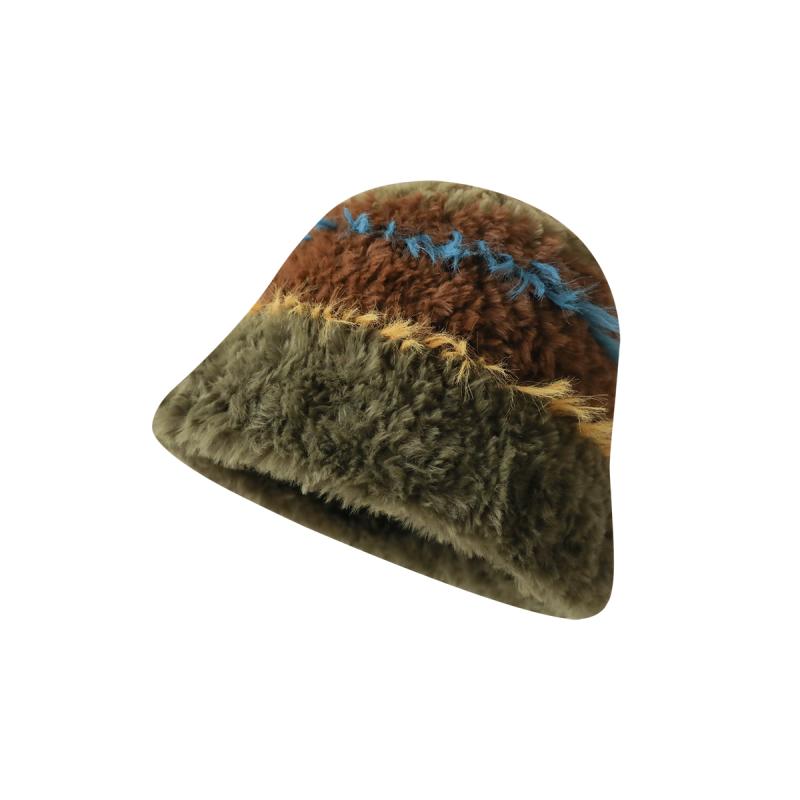 バケットハット レディース おしゃれ バケハ カジュアル 冬 厚手 防寒 ふわふわ かわいい 韓国 毛糸 や..