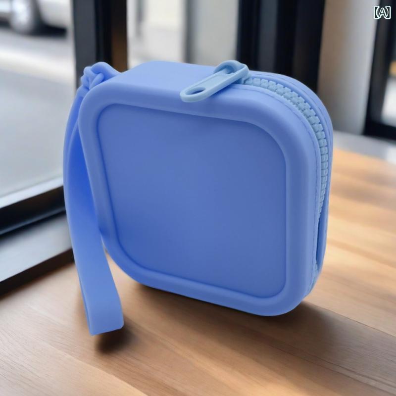 ポーチ シリコン マカロンカラー コインケース イヤホンケース キーケース 小物入れ 化粧ポーチ シンプル 軽量 コンパクト かわいい 普段使い マルチポーチ 2