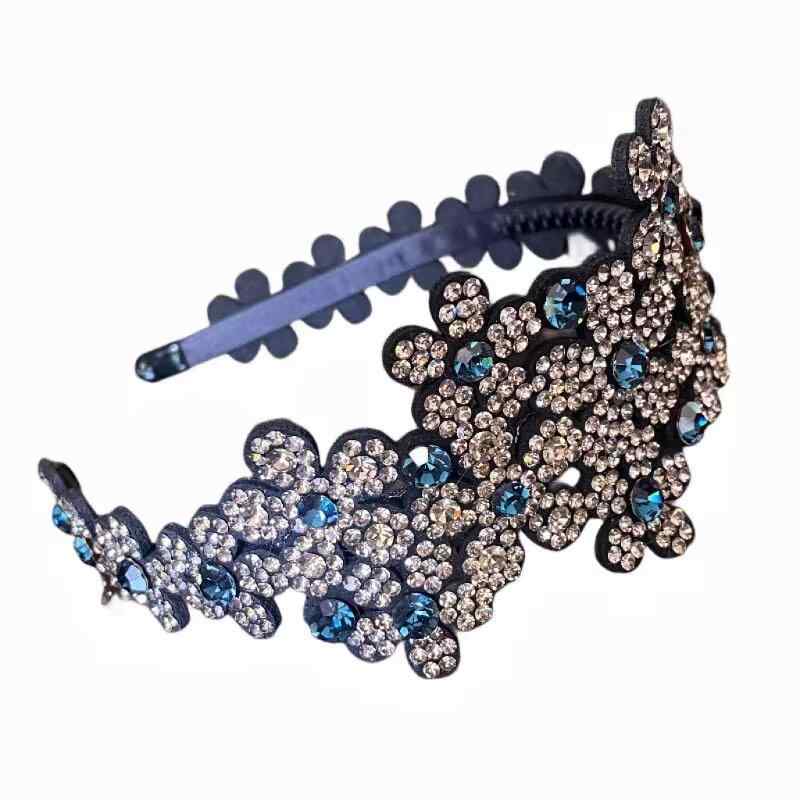 カチューシャ レディース 幅広 チェコ ラインストーン クリスタル装飾 大人用 白髪隠し おしゃれ 普段..