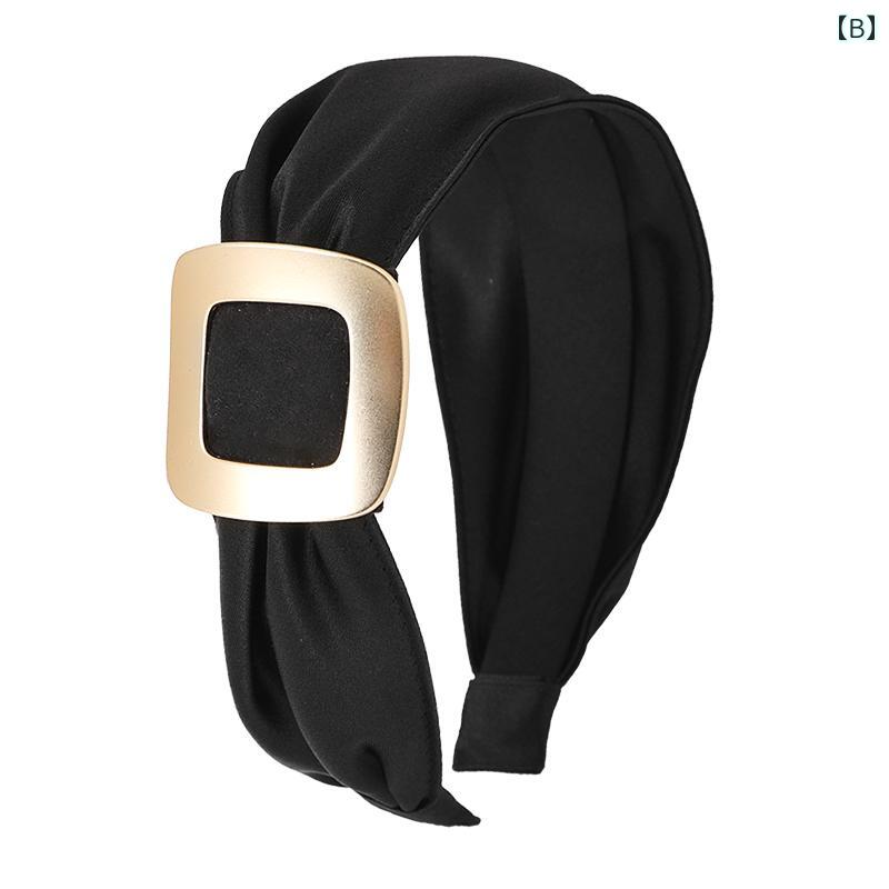 ヘアアクセサリー レディース 女性用 カチューシャ ヘアバンド 韓国 幅広 シンプル 大人かわいい 上品 エレガント ショートヘア 前髪留め 布製 ラインストーン パール 黒 黄 お出かけ 普段使い デイリーユース