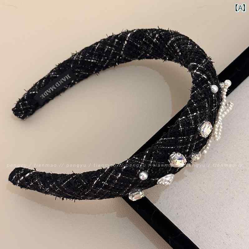 カチューシャ レディース ラインストーン 幅広 小顔効果 高級感 上品 エレガント ファッション小物 秋..