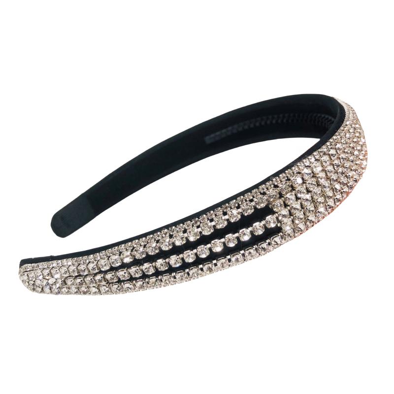 カチューシャ レディース ヘッドバンド 髪飾り 高級感 上品 エレガント ラインストーン ジルコ クリス..