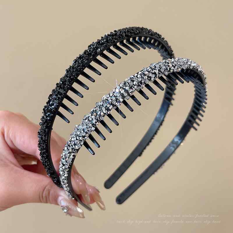 カチューシャ レディース 女性用 ラインストーン ビジュー飾り 歯付き 滑り止め 防滑 洗顔 普段使い ヘ..