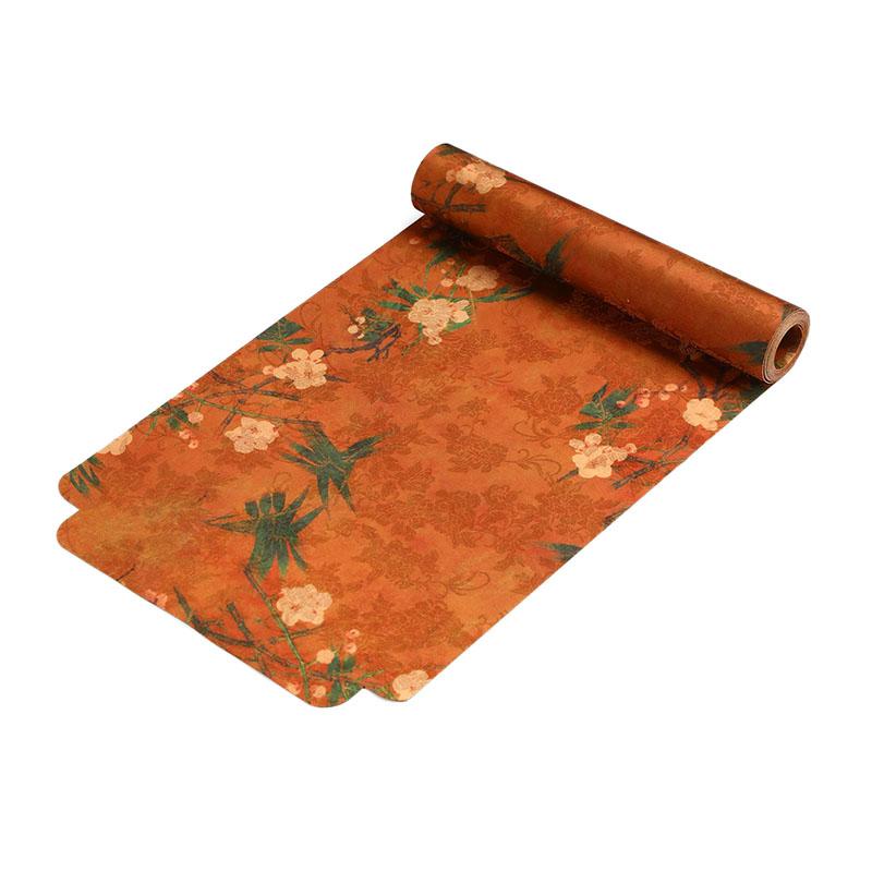 テーブルランナー おしゃれ 茶席 モダン チャイナ風 マット 防水 断熱 サテン ジャガード 花柄 長方形 ..