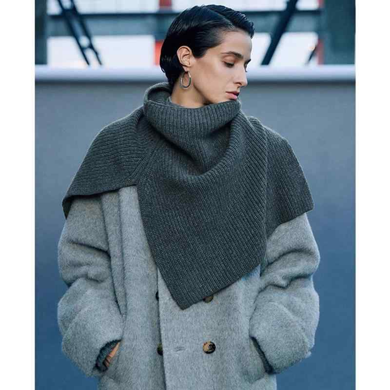 ニット ネックウォーマー レディース 女性用 ハイネック プルオーバー スヌード ショール マフラー 保..