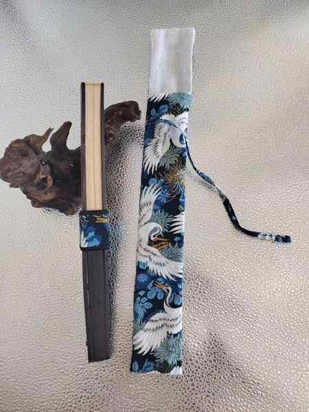 扇子袋 綿麻 チャイナ風 仙鶴 桜 海浪紋 和柄 収納 おしゃれ 留め具 和装小物 普段使い 浴衣 着物 祭り..