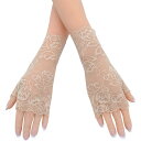 手袋 レディース 春夏 レース 指なし グローブ UVカット 日焼け対策 薄手 ショート丈 ミドル丈 運転 サイクリング ドライブ アウトドア カジュアル 傷跡...