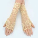 手袋 レディース レース ハーフフィンガー UVカット 紫外線対策 薄手 軽量 通気性 春夏 エレガント 上品 ドライブ 運転 サイクリング 発表会 パフォーマ...