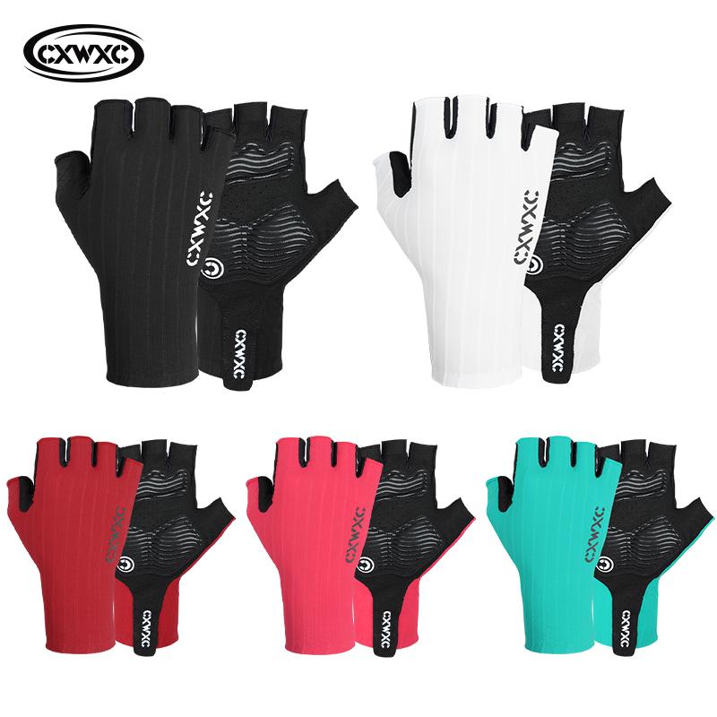 サイクリンググローブ 男女兼用 メンズ レディース ハーフフィンガー 伸縮性 通気性 衝撃吸収 滑り止め..