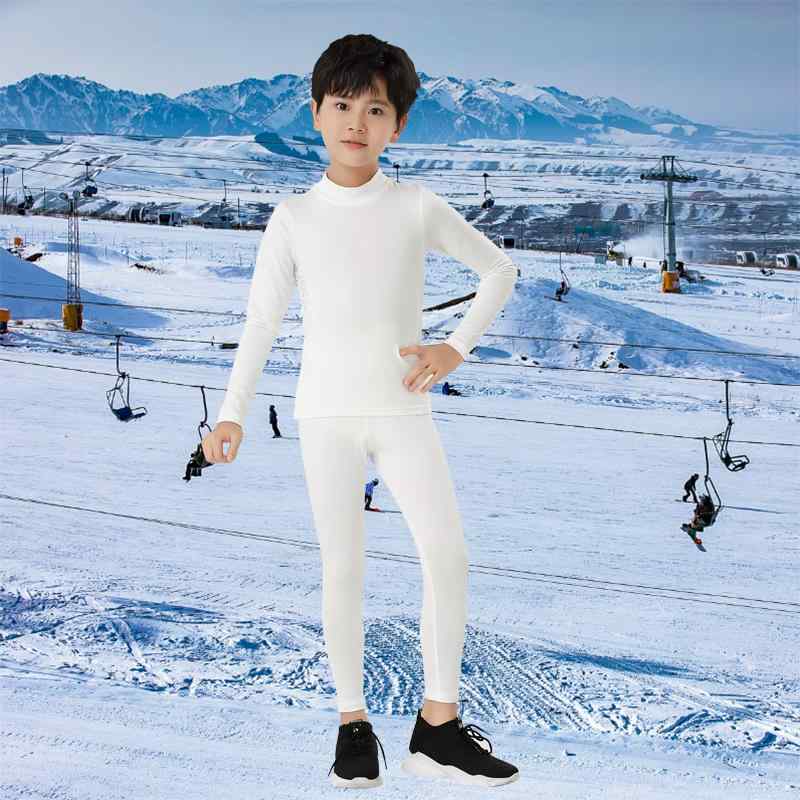 キッズ トレーニングウェア 男女兼用 吸湿速乾 コンプレッションウェア 春秋 長袖 モックネック ベースレイヤー ランニング サッカー バスケットボール フィットネス ジム ヨガ ダンス 練習着 ポリエステル 高伸縮性 通気性