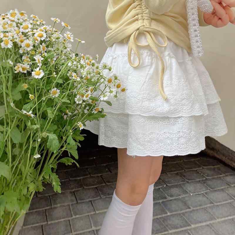 スカート 女の子 ガールズ キッズ 白 ホワイト プリンセス ふわふわ ボリューム ティアード 段フリル ..