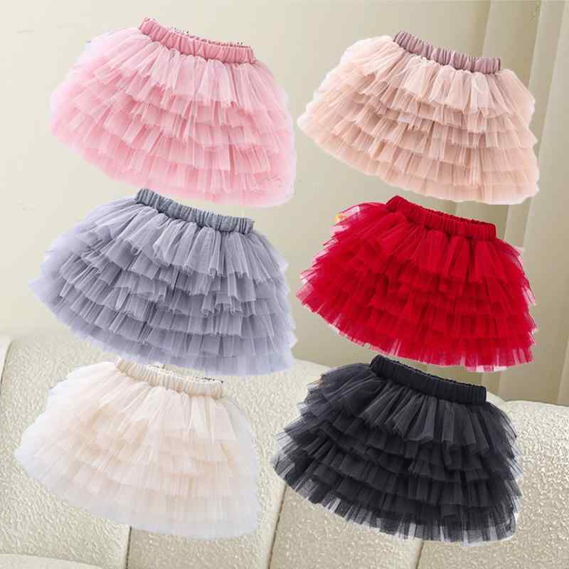 スカート 女の子 キッズ ジュニア プリーツ チュール ティアード ミニ丈 ショート丈 ボトムス ポリエステル 韓国 ブラック 黒 普段着 通学 お出かけ