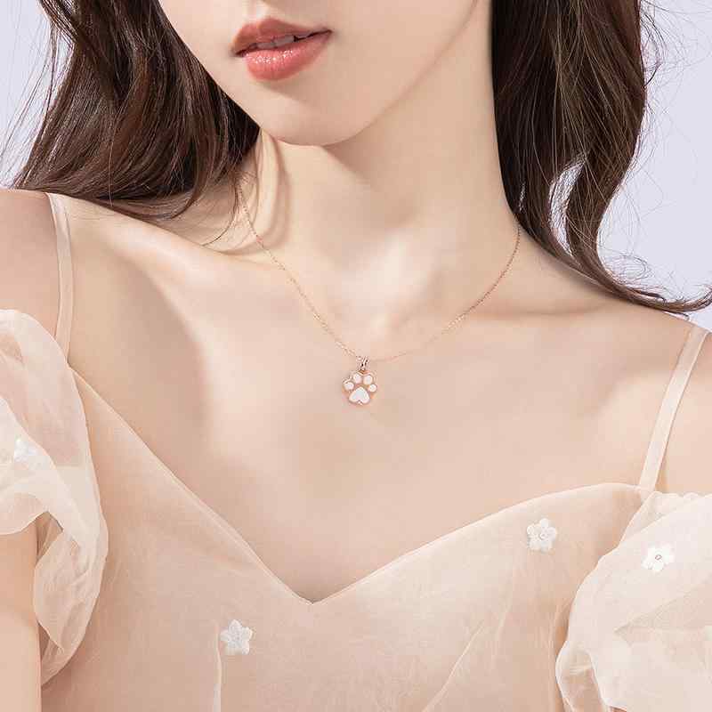 Chromium - ネックレス レディース 女性用 猫の爪 肉球 アニマルモチーフ 18金 K18 カラーゴールド ペンダントトップ カジュアル エレガント おしゃれ 上品 かわいい 普段使い ジュエリー アクセサリー