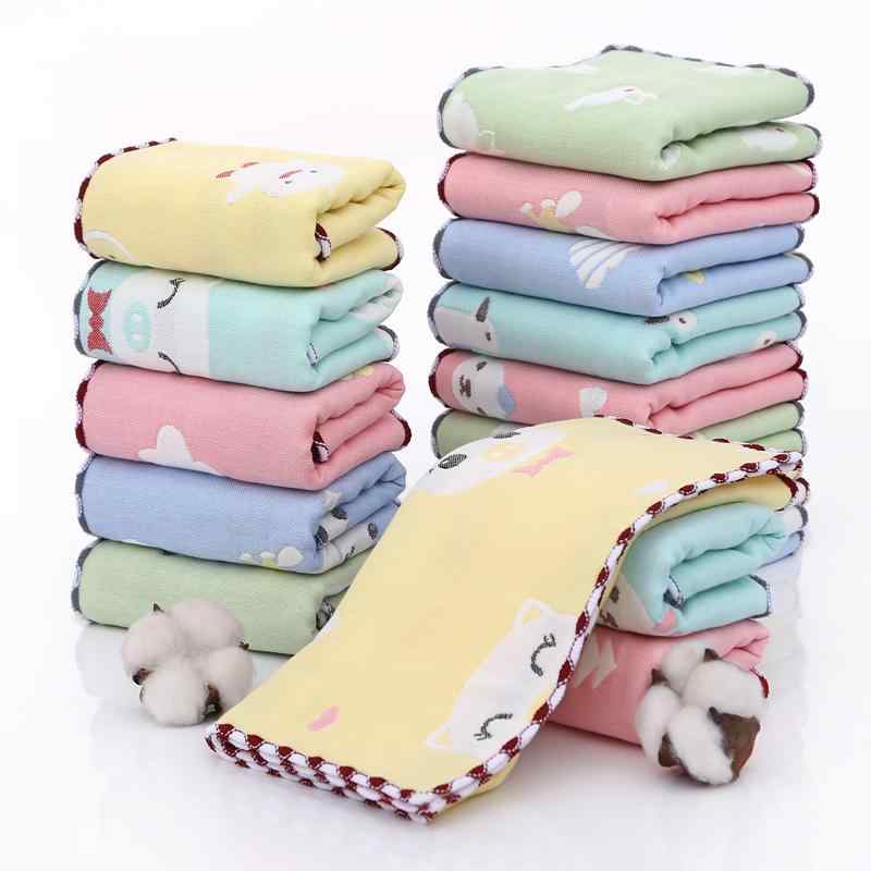 ガーゼタオル キッズ ベビー 赤ちゃん 子供用 幼稚園 綿 コットン フェイスタオル 長方形 吸水速乾 柔..