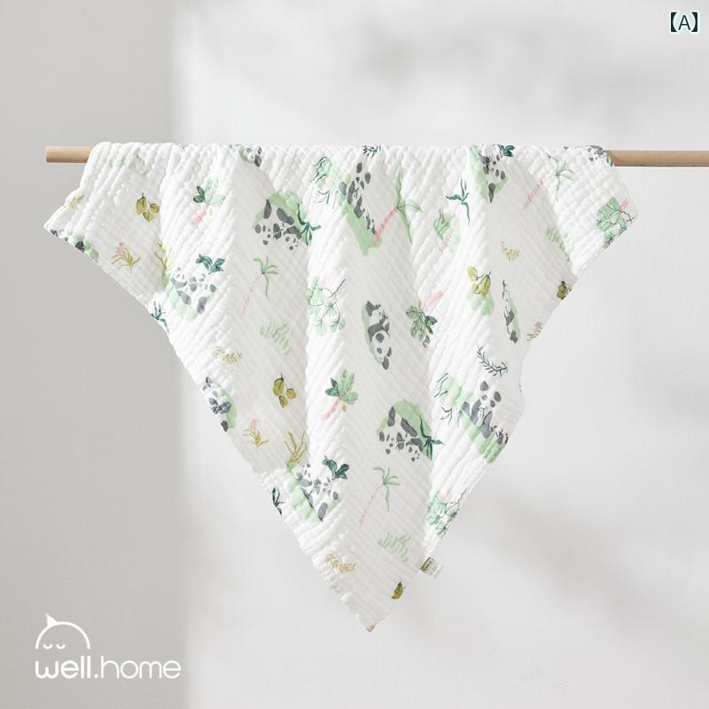 バスタオル ベビー 新生児 赤ちゃん 6重ガーゼ サッカー生地 おくるみ ブランケット 湯上り 瞬間吸水 ..