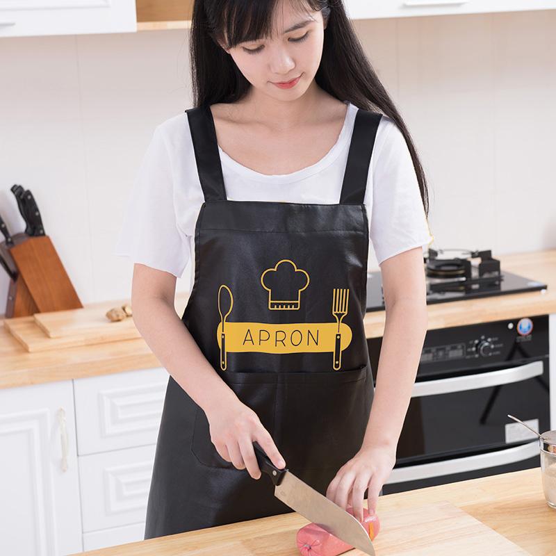 エプロン レディース 女性用 大人用 家庭用 防水 防油 防汚 キッチン 台所 料理 炊事 調理 作業用 おしゃれ スタイリッシュ シンプル 田園風 割烹着 首掛け H型 手拭き付き ピンク系 ブルー系 レッド 黒