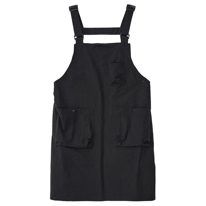 エプロン メンズ レディース ユニセックス 撥水加工 防汚 ポリエステル キッチン 飲食店 バリスタ ネイルサロン 美術 作業用 おしゃれ 胸当て ブラック カーキ
