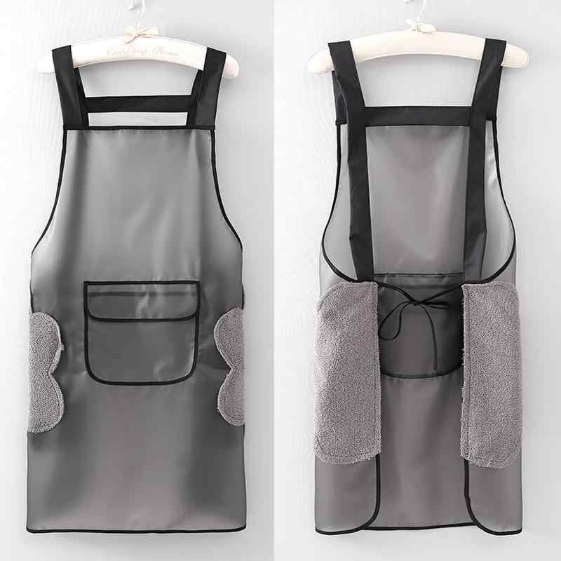 エプロン ユニセックス メンズ レディース TPU 防水 防油 半透明 ロング丈 キッチン 台所 家庭用 作業..