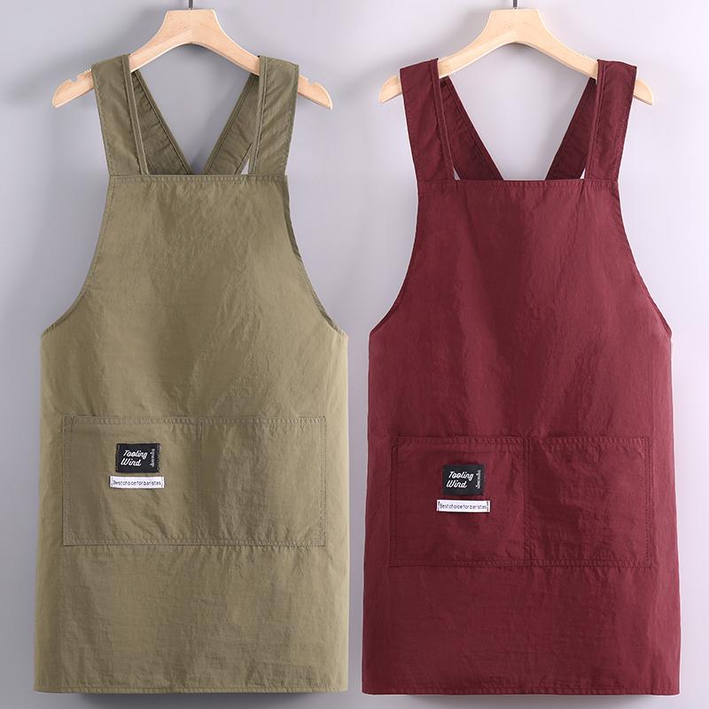 エプロン レディース 女性用 ノースリーブ クロスエプロン 防水 撥水 防油 防汚 キッチン 台所 調理 料理 家事 家庭用 仕事用 作業着 業務用 飲食店 カフェ レストラン ユニフォーム シンプル おしゃれ