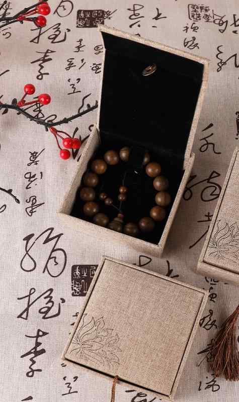 小物入れ 収納 整理 仕分け ボックス レトロ タッセル 麻布 リネン ブレスレット 数珠 アクセサリー ギ..