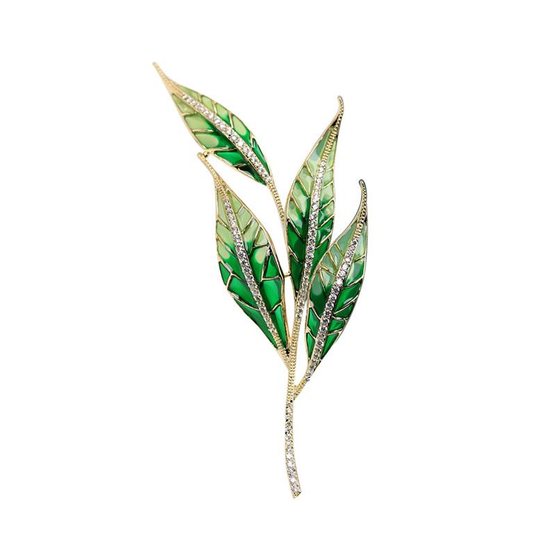 ブローチ レディース リーフ 葉っぱ 上品 エレガント 個性的 レトロ アンティーク風 高級感 コート ス..