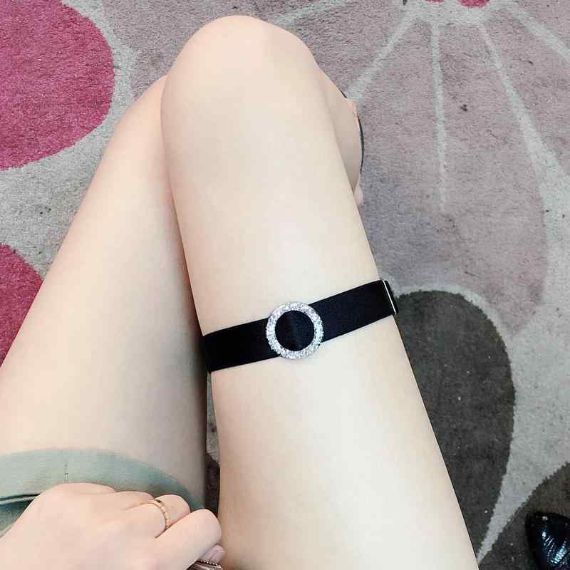 ガーターベルト レディース 太ももリング レッグバンド チェーン セクシー かわいい ガーリー パンク ロック ゴシック ストリート ファッション アクセサリー ポリエステル 煌めき