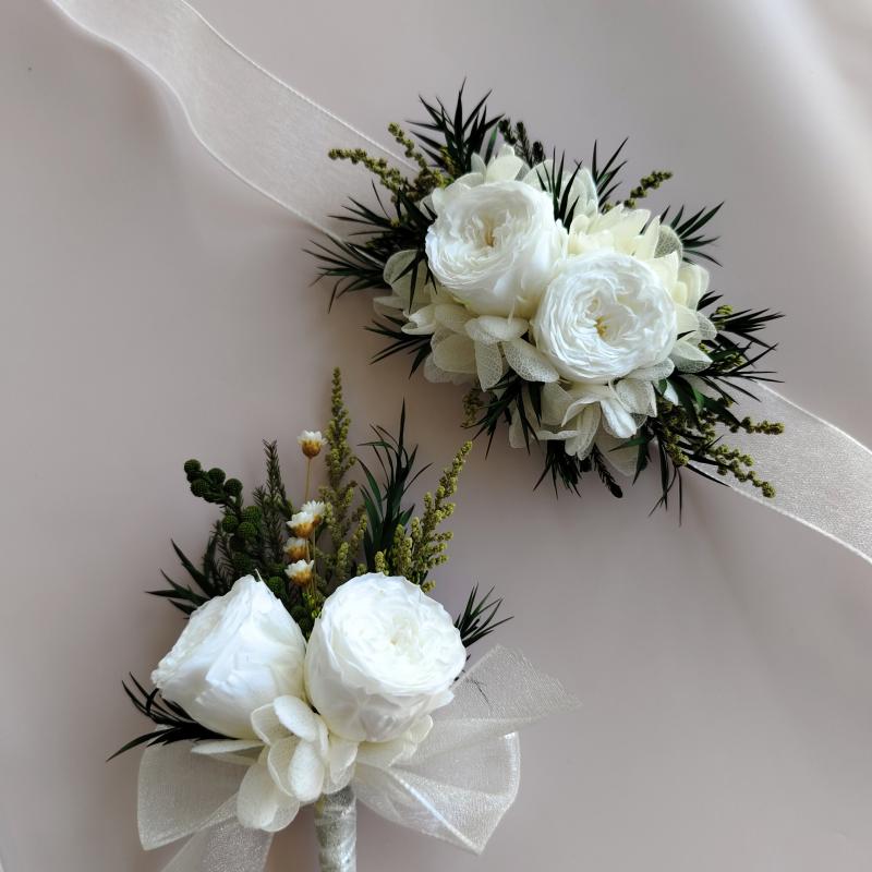 コサージュ 胸飾り リストコサージュ ブライダル 結婚式 披露宴 セレモニー フォーマル 新郎新婦 ゲス..