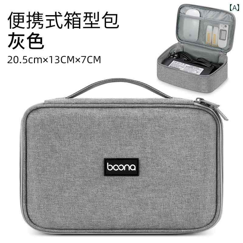 ガジェットポーチ ノートパソコン周辺機器 電源アダプター 充電器 マウスケーブル データケーブル USBメモリ ハードディスク HDD SSD 収納 整理 ケース 持ち運び 携帯用 多機能 帆布製 二層構造 frontop-13201996 フロントップ楽天市場店 サンプル画像2