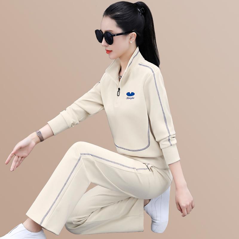 スポーツウェア レディース 春夏 セットアップ ジョギング ランニング 綿 ポリエステル混 スウェット ゆったり 大きいサイズ カジュアル ルームウェア 吸湿速乾 接触冷感 おしゃれ 2点セット