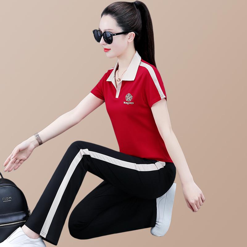 セットアップ レディース 春夏 襟付き 半袖 ショートスリーブ 薄手 軽量 着痩せ スリム見え 若見え 接触冷感 カジュアル スポーツウェア ランニングウェア ...