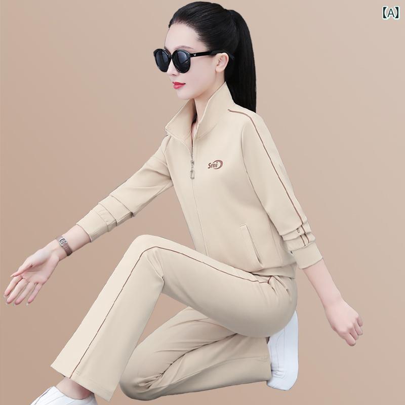 スポーツウェア レディース スウェット セットアップ ジャージ 上下セット 春秋 ランニング ジョギング ウォーキング トレーニング 普段使い 部屋着 カジュアル ファッション おしゃれ 若見え 再生繊維 伸縮性 ゆったり 大きいサイズ