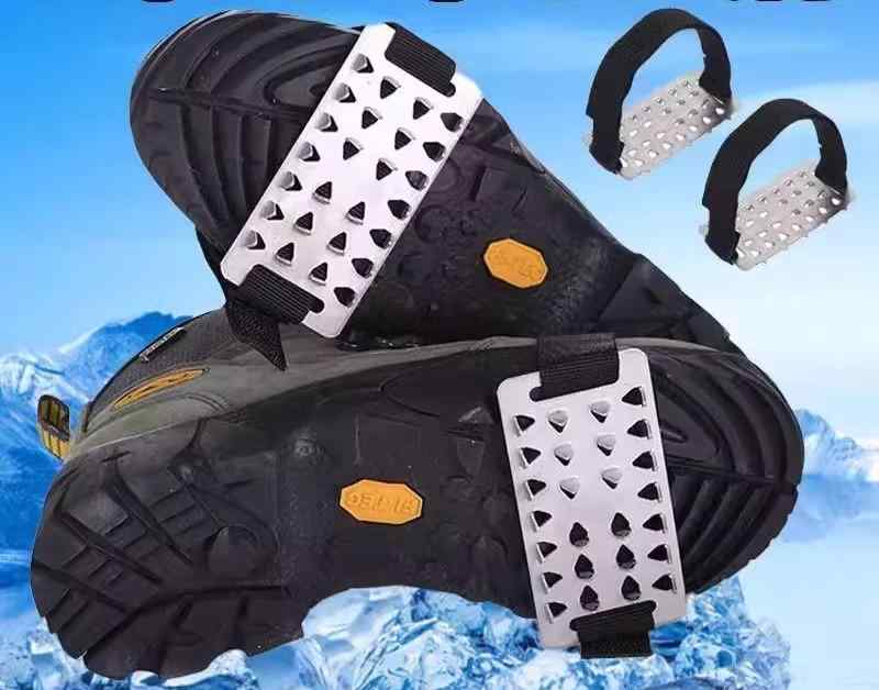 アイススパイク アイゼン 登山 トレッキング 26本爪 ステンレス製 滑り止め 雪道 凍結路 氷上 釣り アウトドア バンド 固定 シンプル