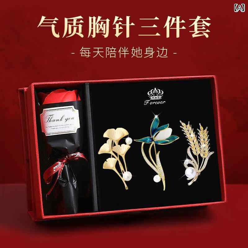 フロントップ楽天市場店のブローチ レディース 高級感 上品 おしゃれ 性 個性的 フラワーモチーフ ビジュー飾り 合金製 フェミニン かわいい ちら見え防止 ピン アクセサリー｜アングル2
