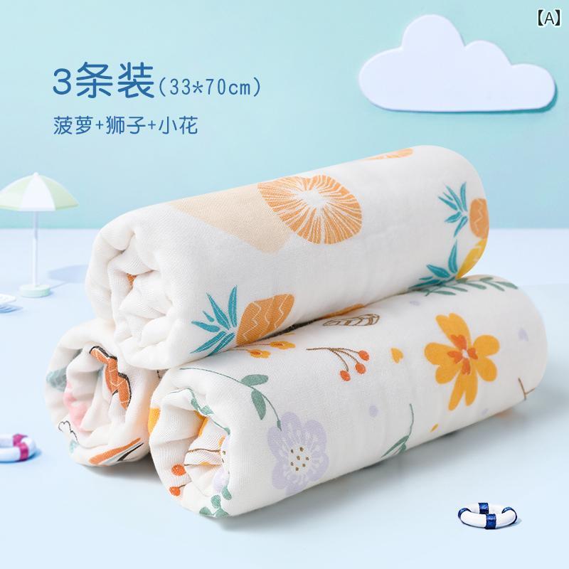 タオル キッズ ベビー 子供用 純綿 ガーゼ コットン ふわふわ 柔らかい 肌触り 吸水性 洗顔 お風呂 家..