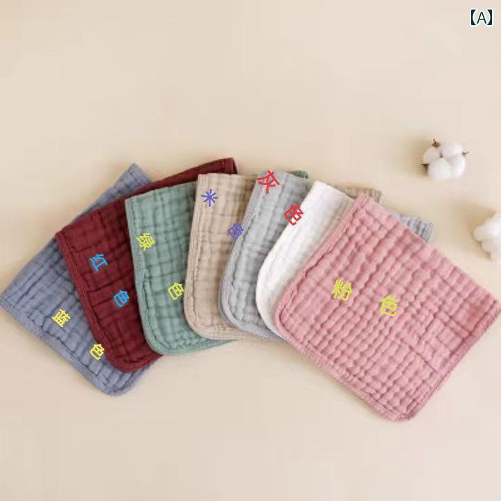 フェイスタオル 赤ちゃん 子供 大人 綿 純綿 6重ガーゼ 無地 シンプル 柔らか 優しい肌触り 吸水速乾 ..