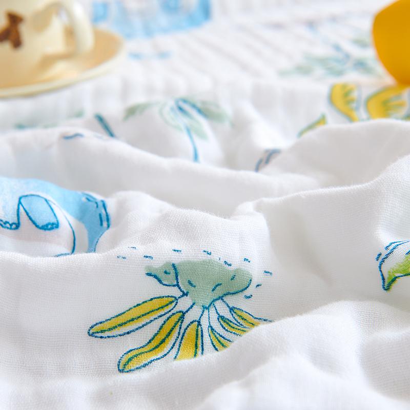 タオルケット ベビー 子供用 6重ガーゼ 綿 吸湿性 通気性 柔らかい 薄手 軽量 お昼寝ケット ブランケッ..