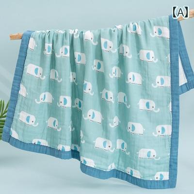 ガーゼケット ベビー キッズ 女性用 綿 6層ガーゼ 柔らか 大判 夏用 肌掛け ブランケット バスタオル 120×150cm