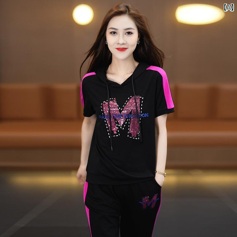 セットアップ レディース スポーツウェア 上下セット 2点セット おしゃれ トレンド 若見え 細見え リラ..