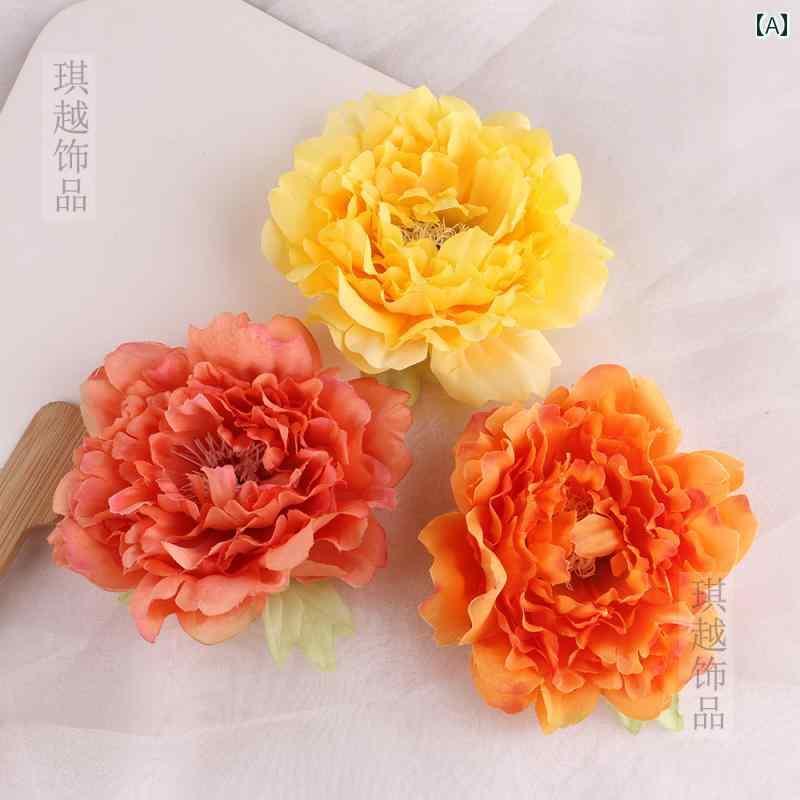 髪飾り 牡丹 3輪セット 布製 絹花 古風 漢服 唐風 和風 着物スタイル レトロ ヘアアクセサリー ヘアク..