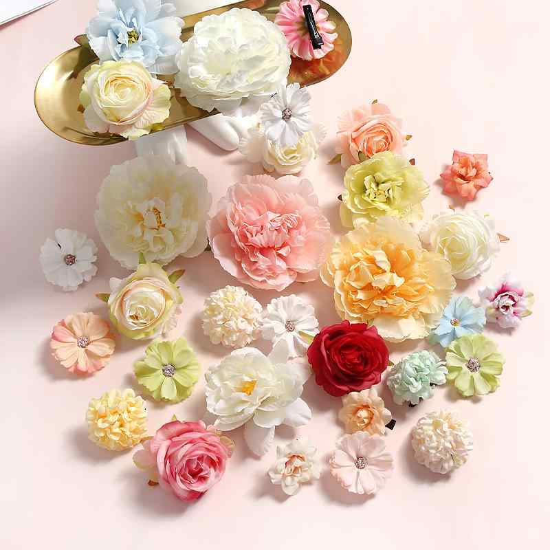 ・スタイル: レトロ/宮廷風・カテゴリ: ヘアアクセサリーセット・状態: 新品・カラー展開: ローズ、バニラ、タロパープル、ローズレッド、ピンク、スカイブルー、ホワイト、レッド、パープル、イエローピンク、ライトイエロー、グリーン、ブルー・花サイズ: 3〜12cm