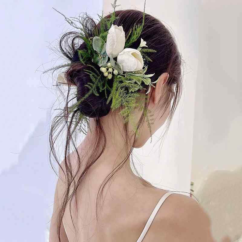 ヘアアクセサリー 花冠 フラワー ナチュラル 花嫁 ブライダル 結婚式 フォトウェディング 前撮り 後撮..